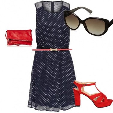Outfit Estate in rosso e blu