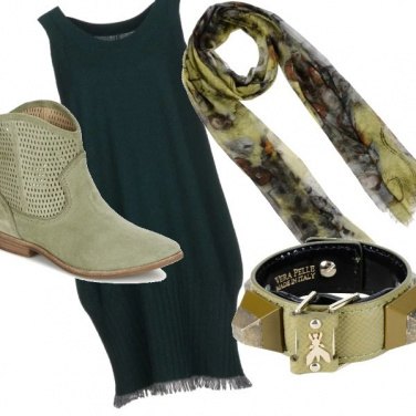 Outfit Verde a contrasto#