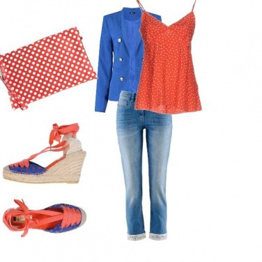 Outfit Pois navy