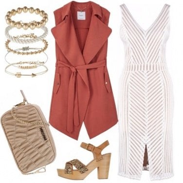 Outfit Gilet lungo per serata elegante