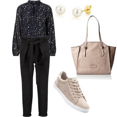 Outfit Passeggiata a pois