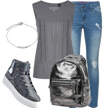 Outfit Glitter sulle scarpe