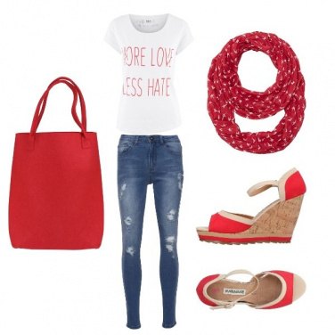 Outfit Rosso primavera