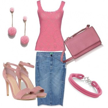 Outfit Denim e rosa