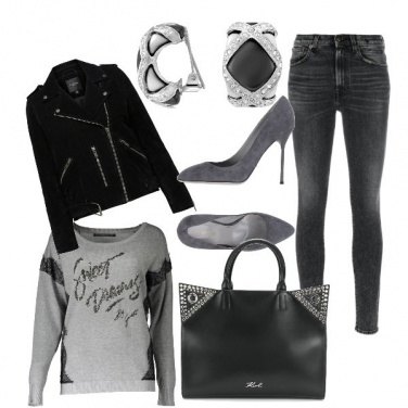 Outfit Black and shine