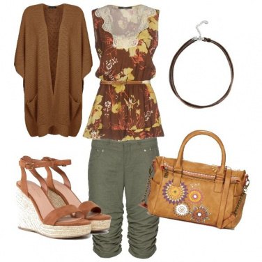 Outfit Green and flower