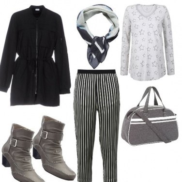 Outfit Ufficio a stelle e strisce