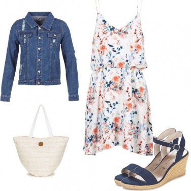 Outfit Denim e fiori
