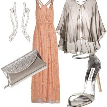 Outfit Rosa antico e argento