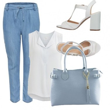 Outfit Celeste in ufficio