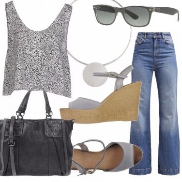 Outfit Jeans a zampa anni \'70