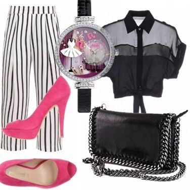 Outfit I pantaloni a righe 7/8