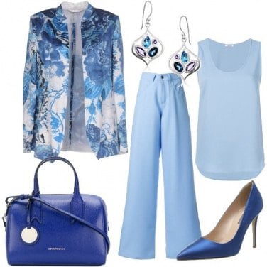 Outfit Azzurro chic