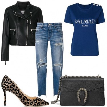 Outfit Le decollèté animalier