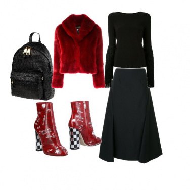 Outfit Black and red is better