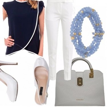 Outfit Blue navy&white