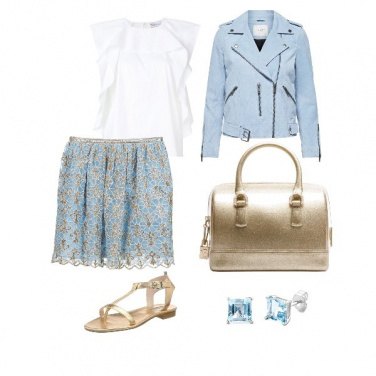 Outfit Cielo e oro