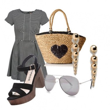 Outfit L’abitino a righe