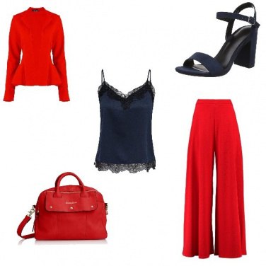 Outfit Rosso e blu