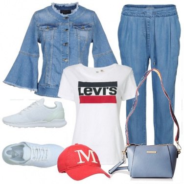 Outfit Maniche a campana di jeans