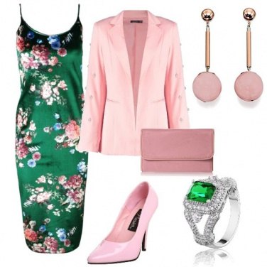 Outfit Verde e rosa