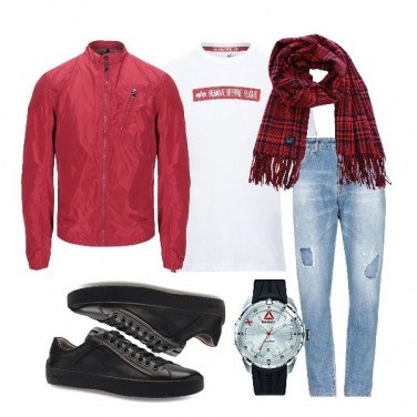 Outfit Relojes analógicos Rojo Hombre: 2 Outfit Hombre | Bantoa