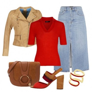 Outfit Passeggiata in rosso
