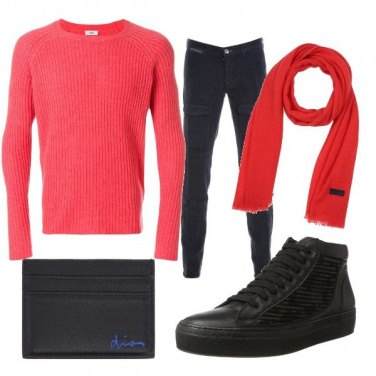 Outfit La sciarpetta rossa