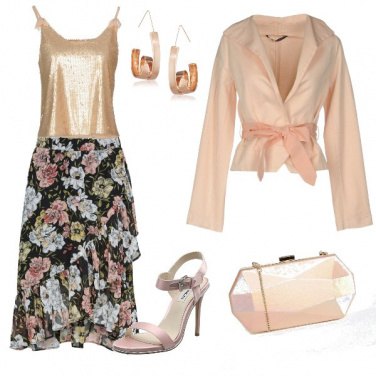 Outfit Paillet e fiori