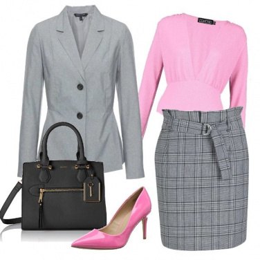 Outfit Con un tocco di rosa