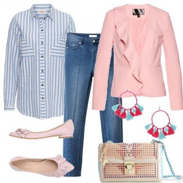 Outfit Volant rosa