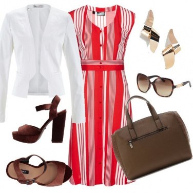 Outfit Un ufficio...a righe