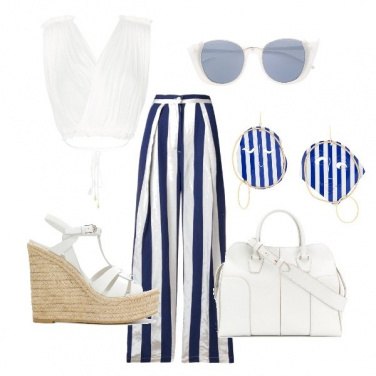 Outfit Bianco e blu