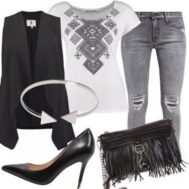 Outfit In bianco e nero...e grigio!