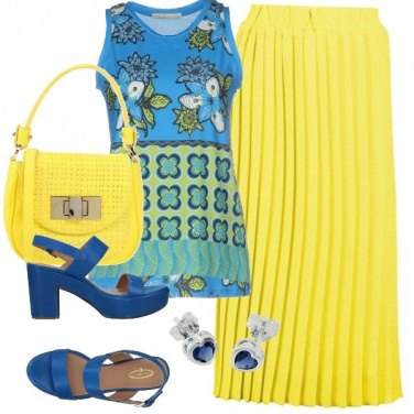 Outfit Blu e giallo