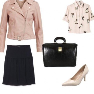 Outfit Giacca di pelle in ufficio