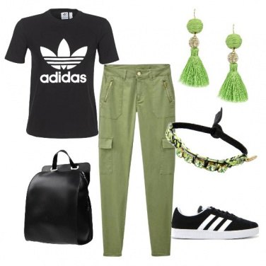 Outfit Verde e nero