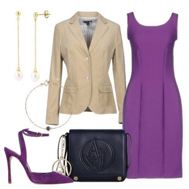 Outfit Il tubino viola