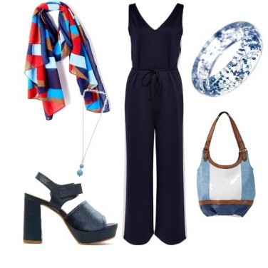 Outfit Foulard colorato