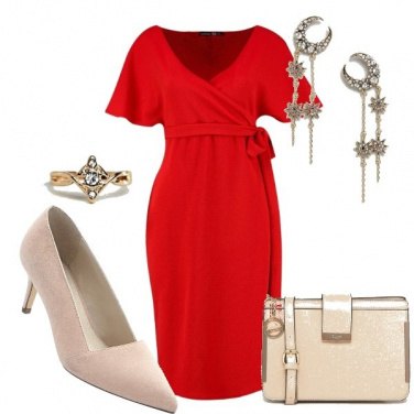 Outfit Maternità in rosso
