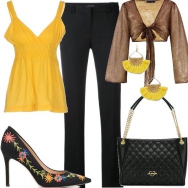 Outfit Giallo sul nero