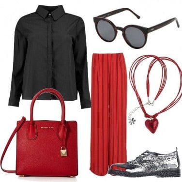 Outfit Le righe nere