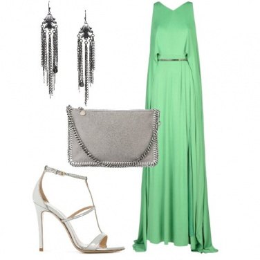 Outfit Abito lungo e verde