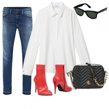 Outfit Gli stivaletti rossi