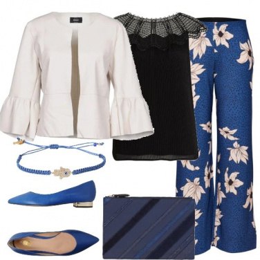 Outfit Fiori e righe
