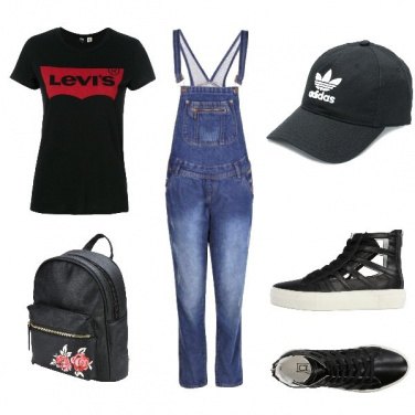 Outfit Anni \'90 la salopette