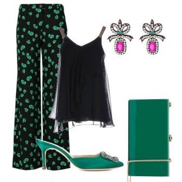 Outfit Fiori verdi