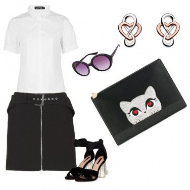 Outfit Bianco e nero estivo