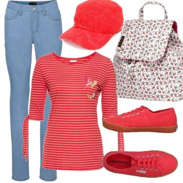 Outfit Rose sullo zainetto