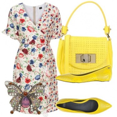 Outfit Giallo e fiori